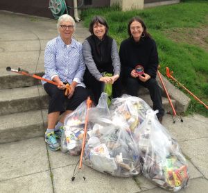 Volunteers with their haul!